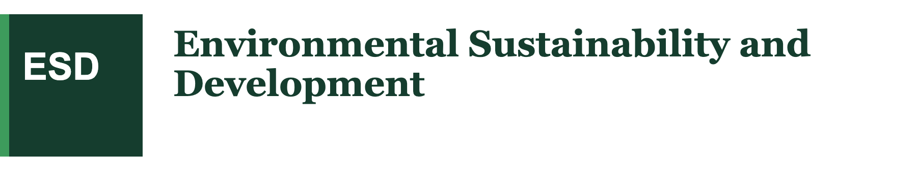 Environmental Sustainability and Development logo